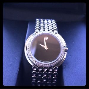 Authentic Movado watch with diamond face